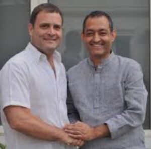 नेता प्रतिपक्ष राहुल गांधी साथ में कांग्रेस नेता व जौनपुर सदर के पूर्व विधायक नदीम जावेद 